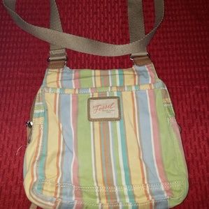 Stripped Fossil Crossbody Bag